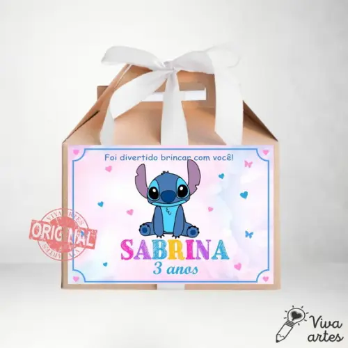 Caixa Maleta Digital Lilo & Stitch - Artes Lembrancinha