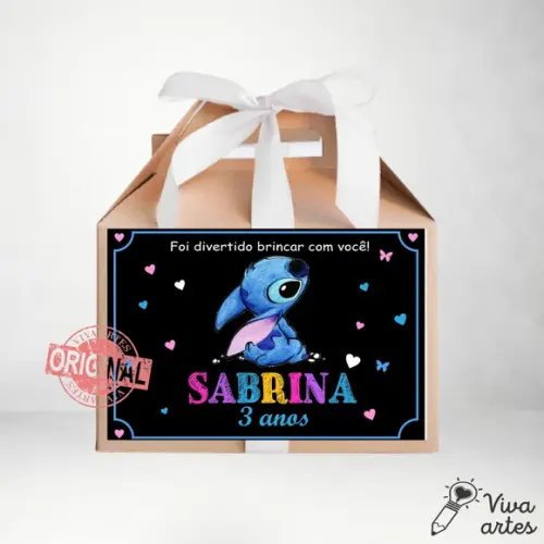 Caixa Maleta Digital Lilo & Stitch - Artes Lembrancinha