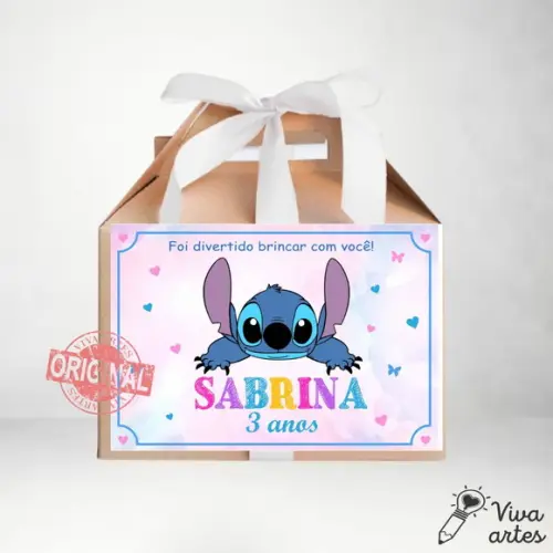 Caixa Maleta Digital Lilo & Stitch - Artes Lembrancinha