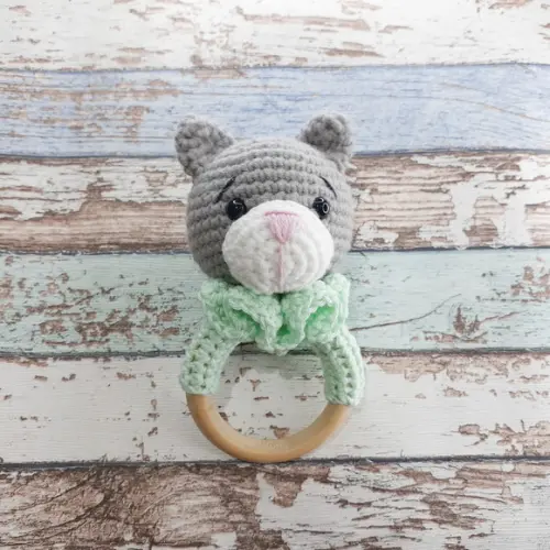Chocalho Gato Amigurumi