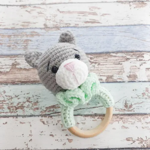 Chocalho Ursinho Amigurumi