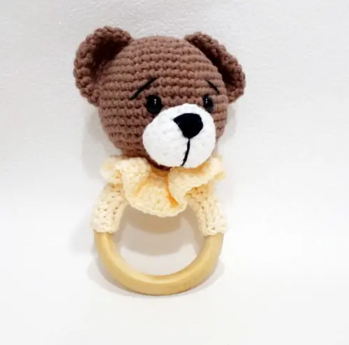Chocalho Ursinho Amigurumi