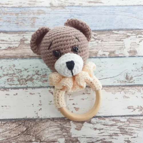 Chocalho Ursinho Amigurumi