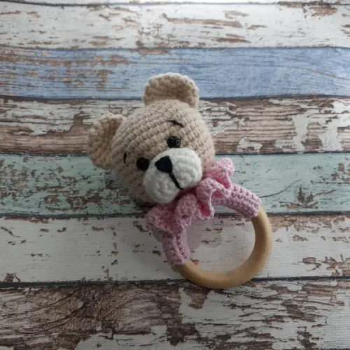 Chocalho Ursinho Amigurumi