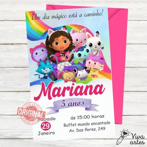 Convite Digital a Casa Mágica da Gaby