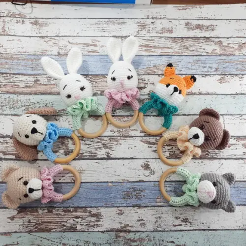 Chocalho Ursinho Amigurumi