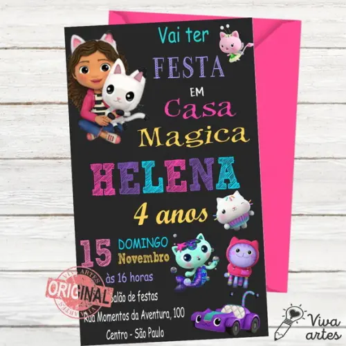 Convite Digital a Casa Mágica da Gaby