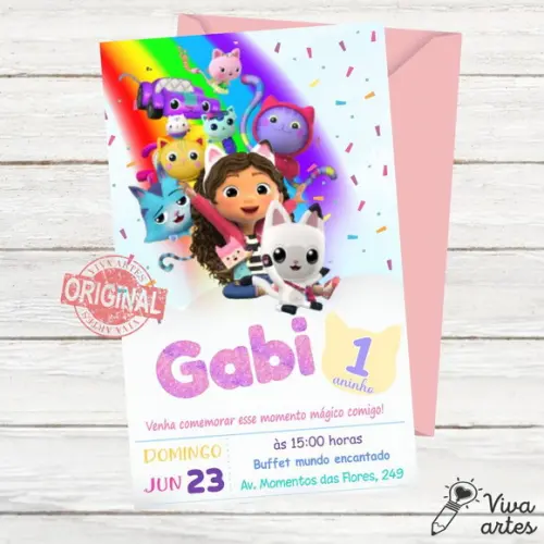 Convite Digital a Casa Mágica da Gaby