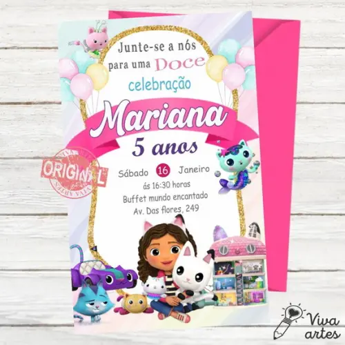 Convite Digital a Casa Mágica da Gaby