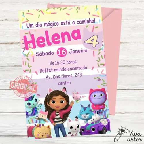 Convite Digital a Casa Mágica da Gaby
