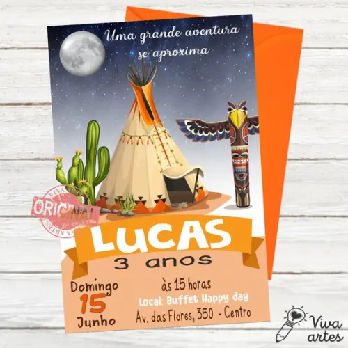 Convite Digital Acampamento Noite do Pijama