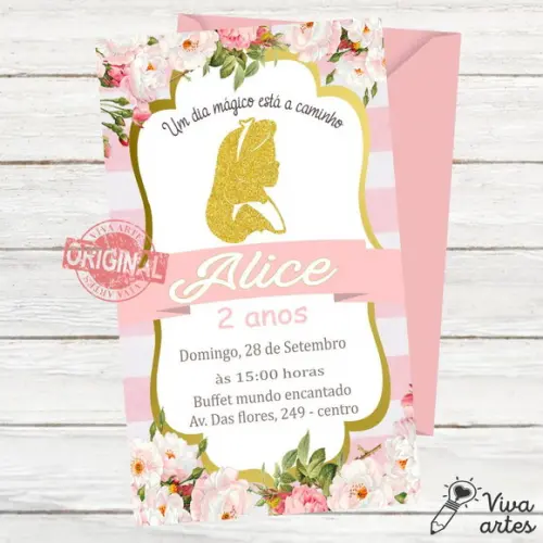 Convite Digital Alice no País das Maravilhas