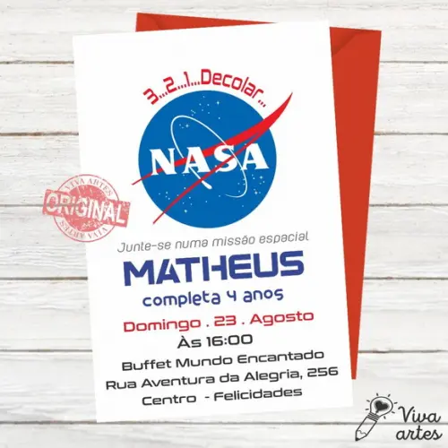 Convite Digital Astronauta Nasa