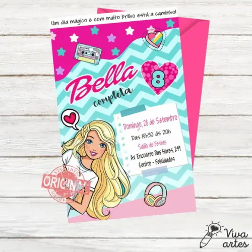 Convite Digital Barbie