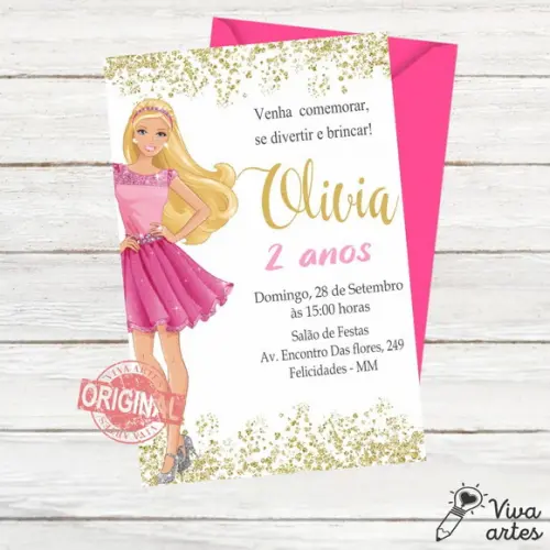 Convite Digital Barbie