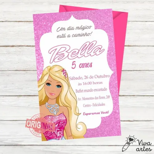 Convite Digital Barbie