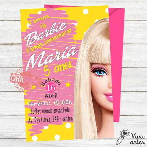 Convite Digital Barbie