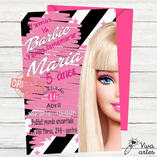 Convite Digital Barbie