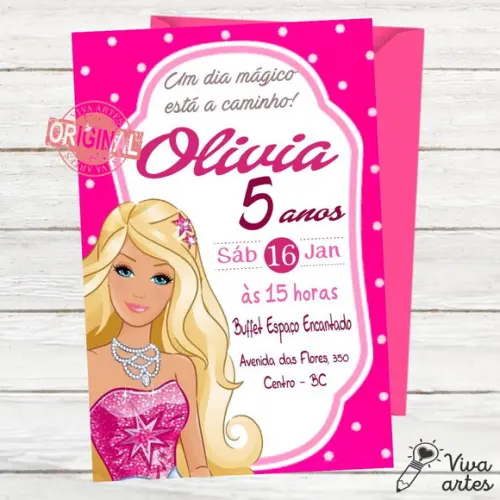 Convite Digital Barbie