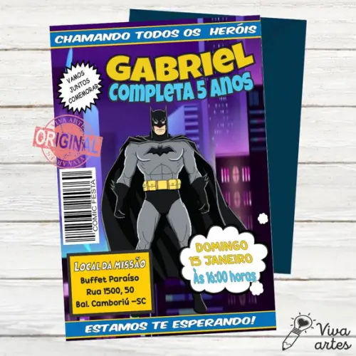 Convite Digital Batman