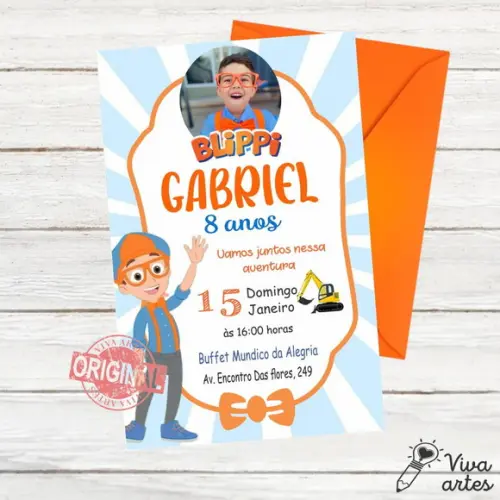 Convite Digital Blippi