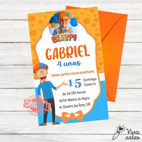 Convite Digital Blippi