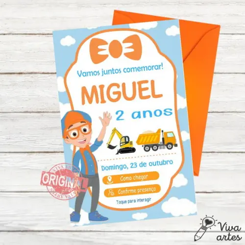 Convite Digital Blippi Interativo