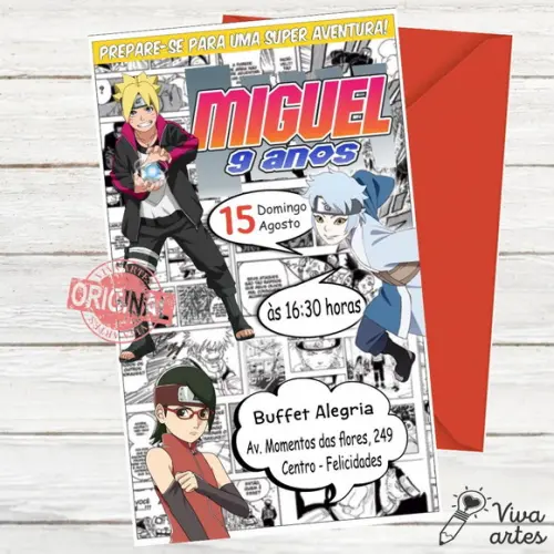 Convite Digital Boruto