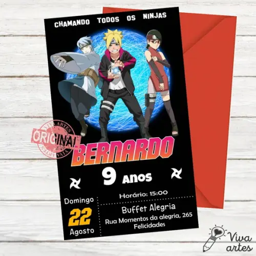 Convite Digital Boruto