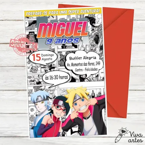Convite Digital Boruto