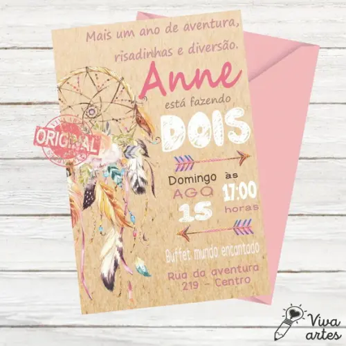 Convite Digital Bosque Encantado Boho