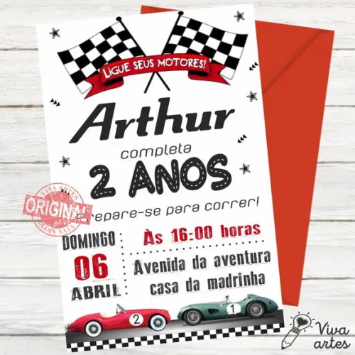 Convite Digital Carros Antigos