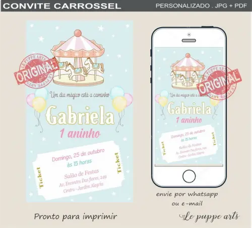 Convite Digital Carrossel