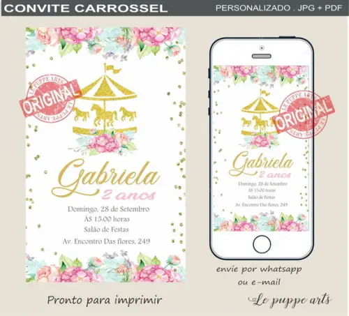 Convite Digital Carrossel