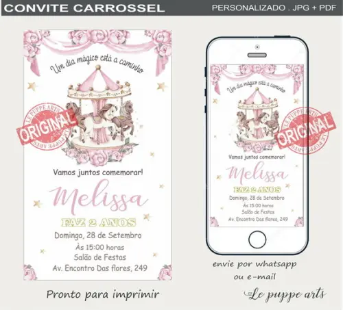Convite Digital Carrossel
