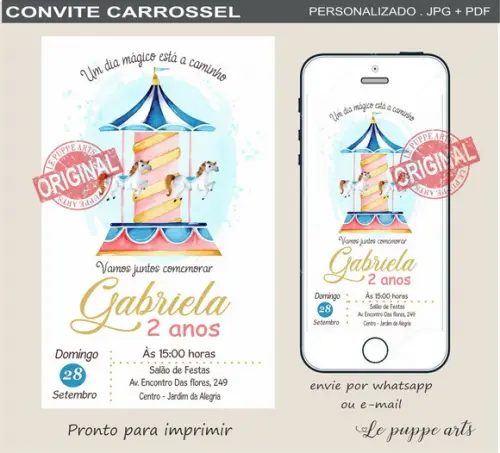 Convite Digital Carrossel