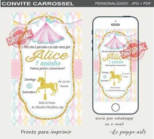 Convite Digital Carrossel