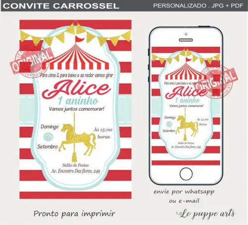 Convite Digital Carrossel