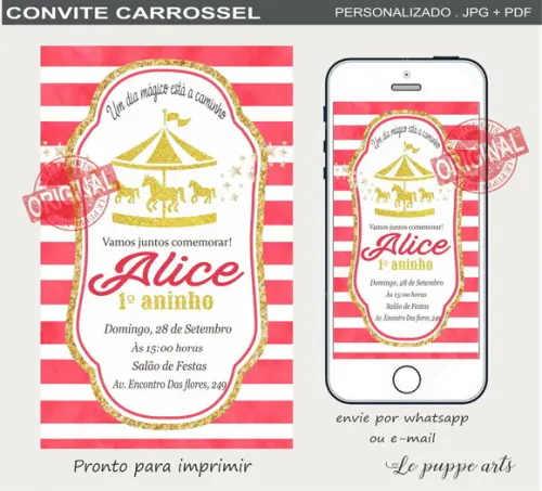 Convite Digital Carrossel