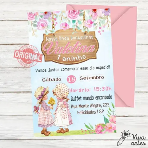 Convite Digital Casa de Boneca -sara Kay