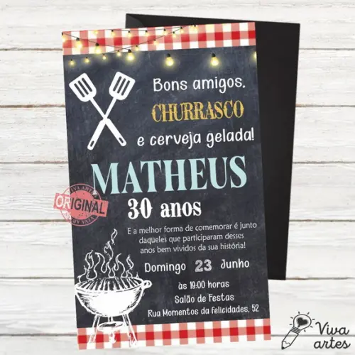 Convite Digital Churrasco