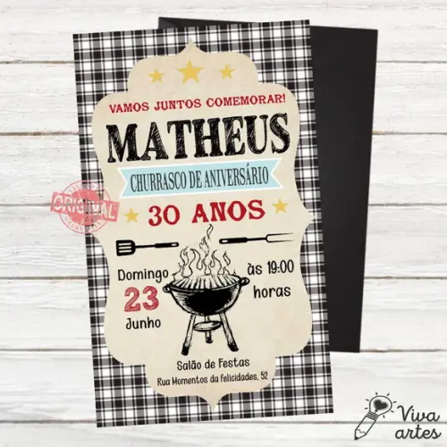 Convite Digital Churrasco