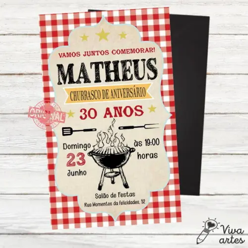 Convite Digital Churrasco