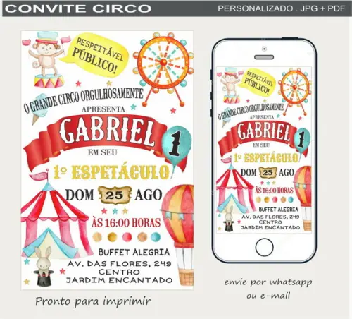 Convite Digital Circo