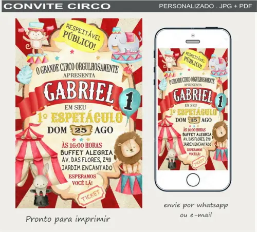 Convite Digital Circo