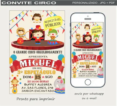 Convite Digital Circo
