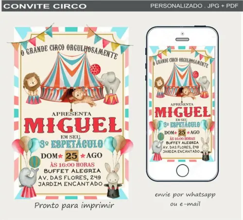 Convite Digital Circo