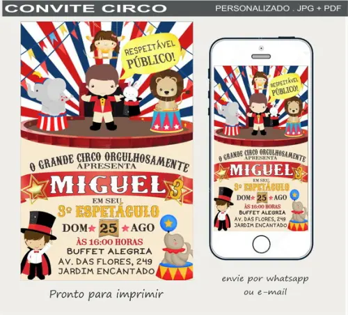 Convite Digital Circo