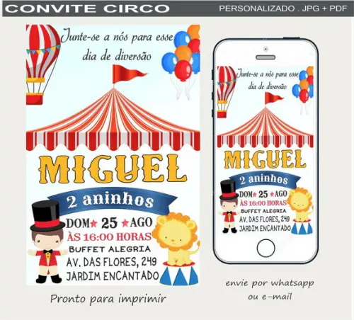 Convite Digital Circo