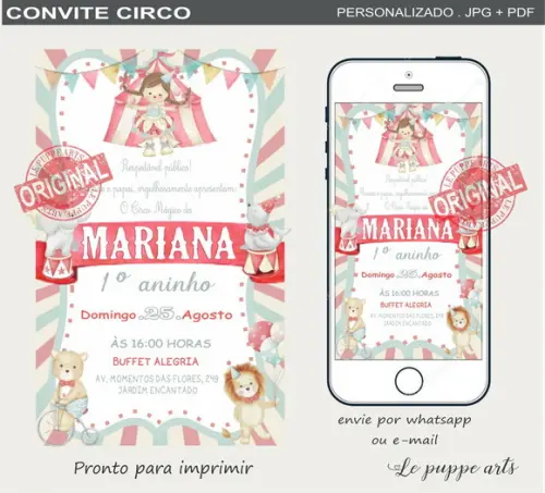 Convite Digital Circo